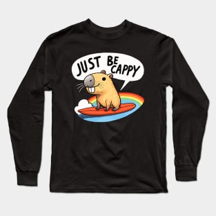 Just be Cappy Rainbow (Back Print) Long Sleeve T-Shirt